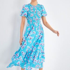 BANJANAN QUANT DRESS - BLUE SIZE SMALL